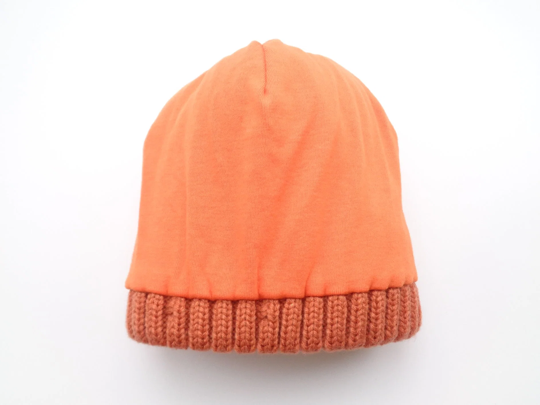 Winter Contrast Color Knitted Twisted Beanie Hat with Inside Lining