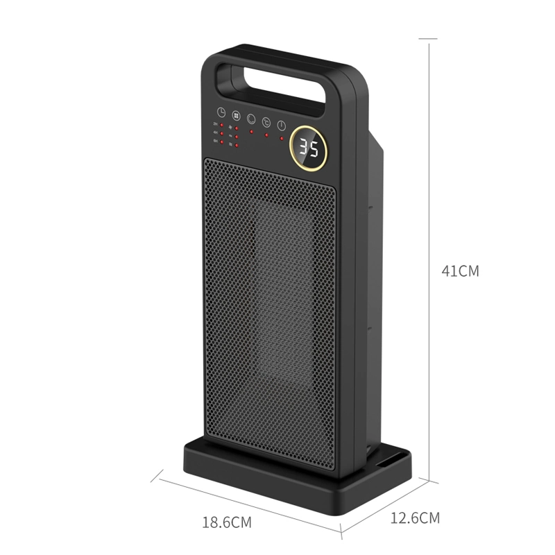 ′s Cuarto de niños Calentador portátil PTC Cerámica eficiente Calefacción Control interno de temperatura Protección inferior Anti-Reverse interruptor. Con cabezal basculante. 1500W