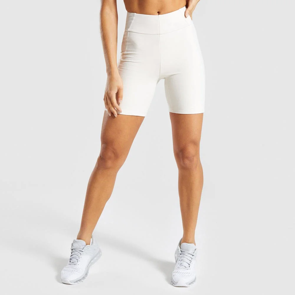 Ladies High Waist Scrunch Butt Lift Leggings Short Running Gym Tights Women White Sports Yoga Pants Shorts