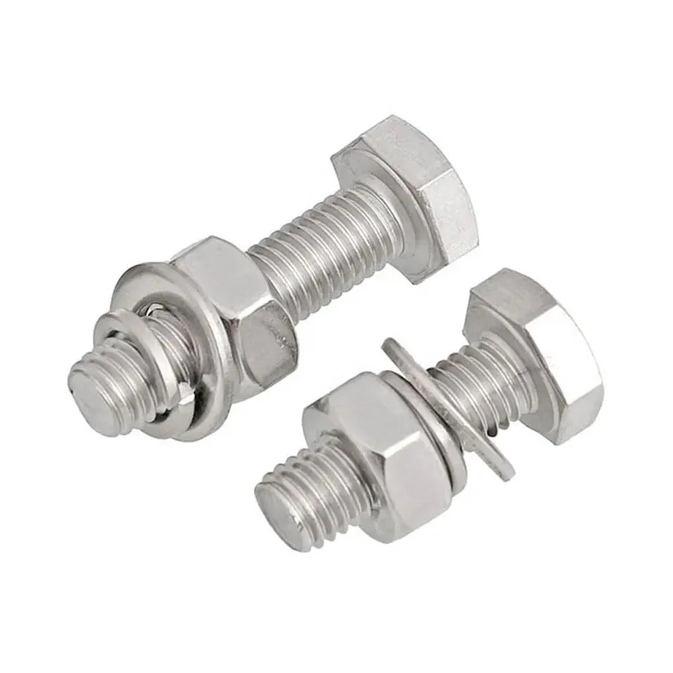 Factory Stock Stainless Steel A2 A4 DIN931 Partial Half Thread Hex Bolt and Nut and Washer