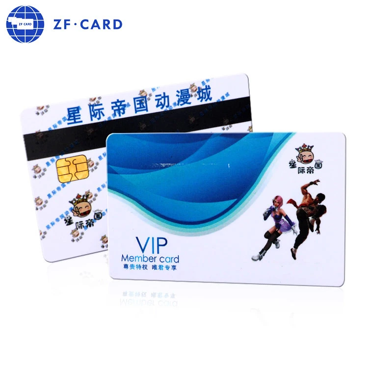 Free Sample FM4428 Blank Card Contact Smart Chip RFID Card