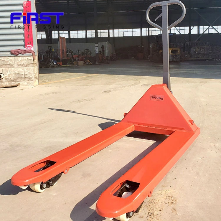 Nylon Wheel AC Hydraulic Hand Pallet Trolley Forklift for Warehouse