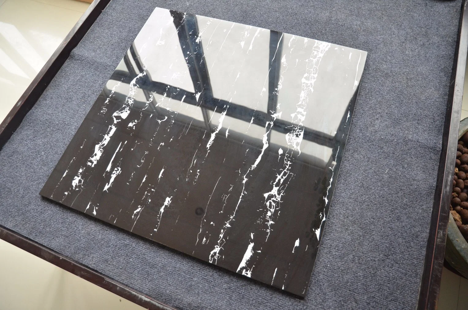 Building Material Factory Price Black White Stripe Stone Marble