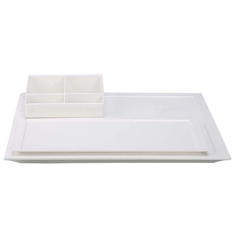 Hotel Melamine White Main Sachet Tray Service Tray