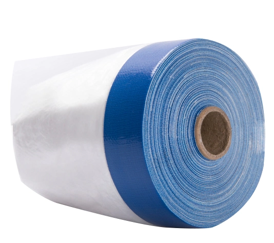 Plastic Roll of Pre-Taped Masking Film with Masking Tape