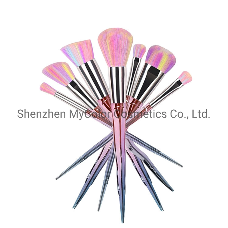 Private Label New 7PCS Cosmetics Makeup Brush Kit Angled Powder Eye Shadow Brushes