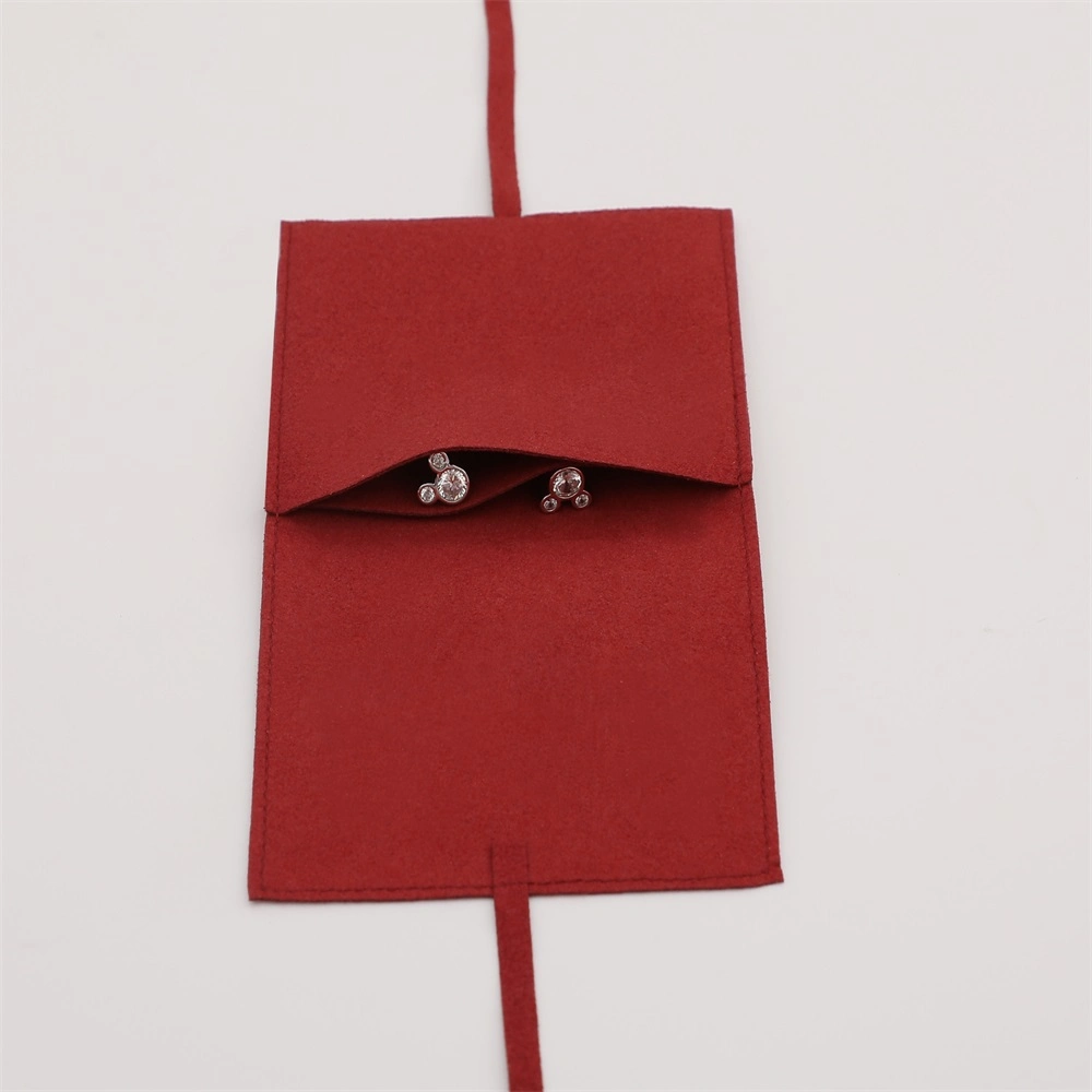 Elegant Drawstring Envelope Pouch Soft Microfiber for Jewelry