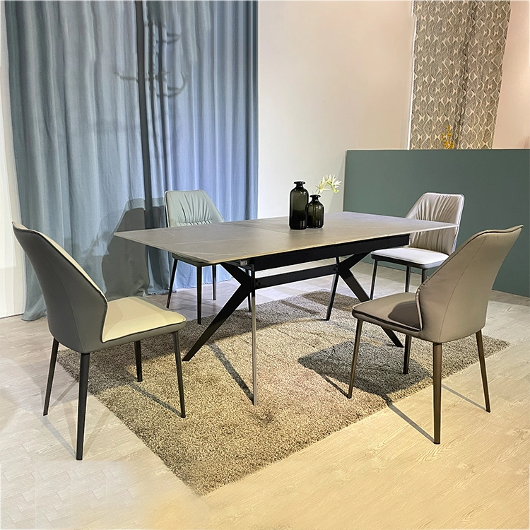 fashion Designed Dining Room Furniture Modern Luxury Small Ceramic Tile Top Dining Table Nordic