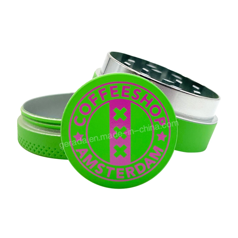 Vente chaude 40mm 3 couches en alliage de zinc de tabac à fumer Accessoires Herb Grinder avec libre le logo OEM