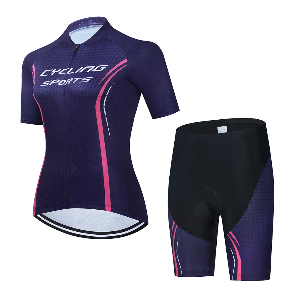 Comercio al por mayor Cycling Jersey Mujer Bicicleta Ciclismo Moto Traje de malla transpirable Jersey vestir prendas de vestir