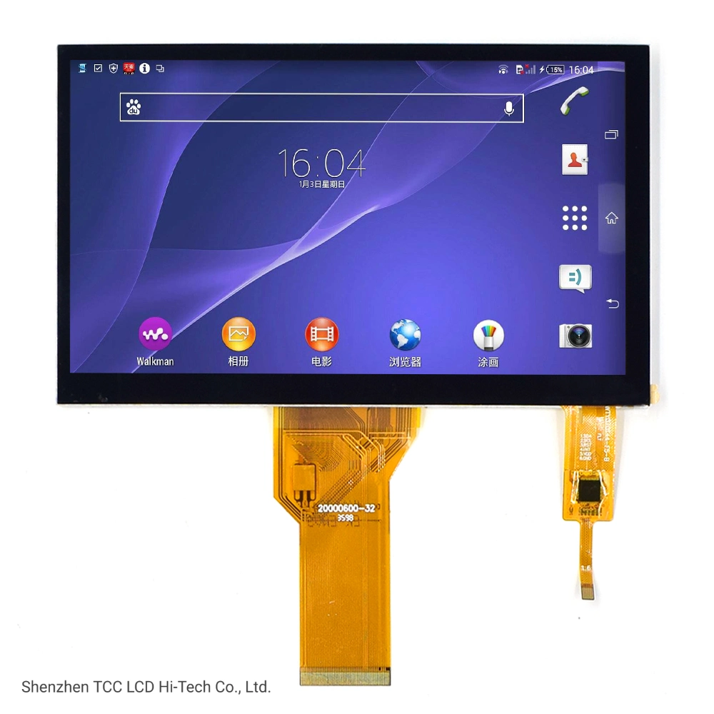 TFT 1024X600 de 7 polegadas/800X480 pontos FT5436/FT5426 IPS com toque capacitivo Monitor LCD Display (visor LCD)