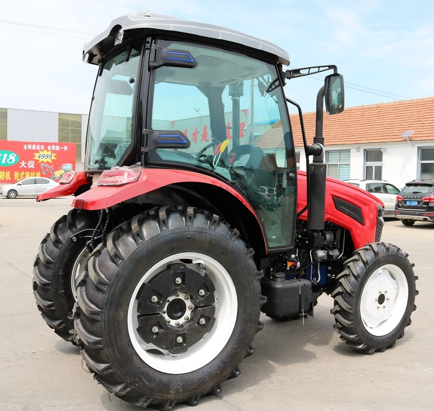 60 HP 4X4 Tractor Tractor de ruedas, 604 con pala cargadora