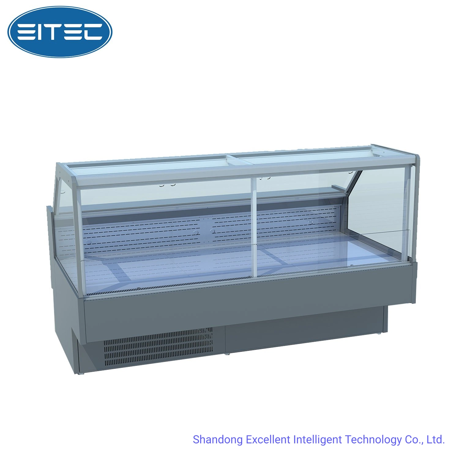 Efficient Energy-Saving Plug-in Service Counter Cabinet Fridge for Supermarket Meat Display Showcase