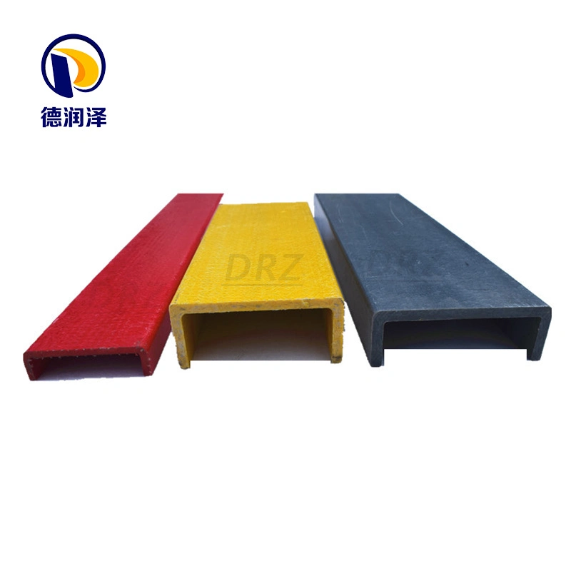 FRP C Type U Type Channel Fiberglass Pultrusion Profiles