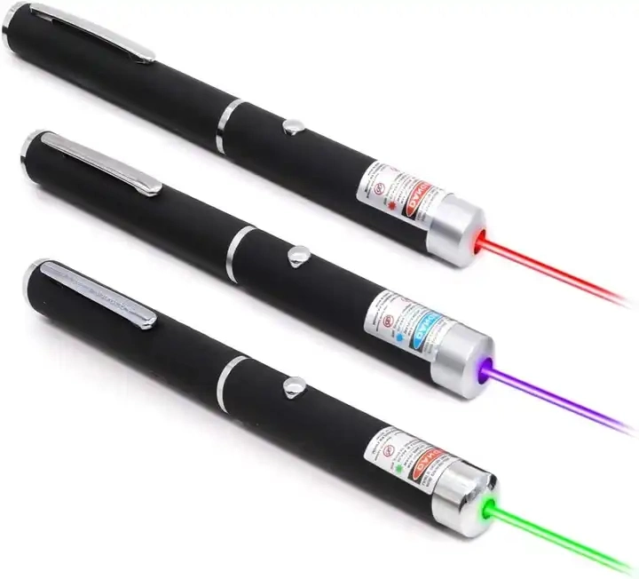 Red or Green Laser Pointer Pen 2 AAA Battery Laser Pointer Pen Projection Teaching Demonstration Laser Pen