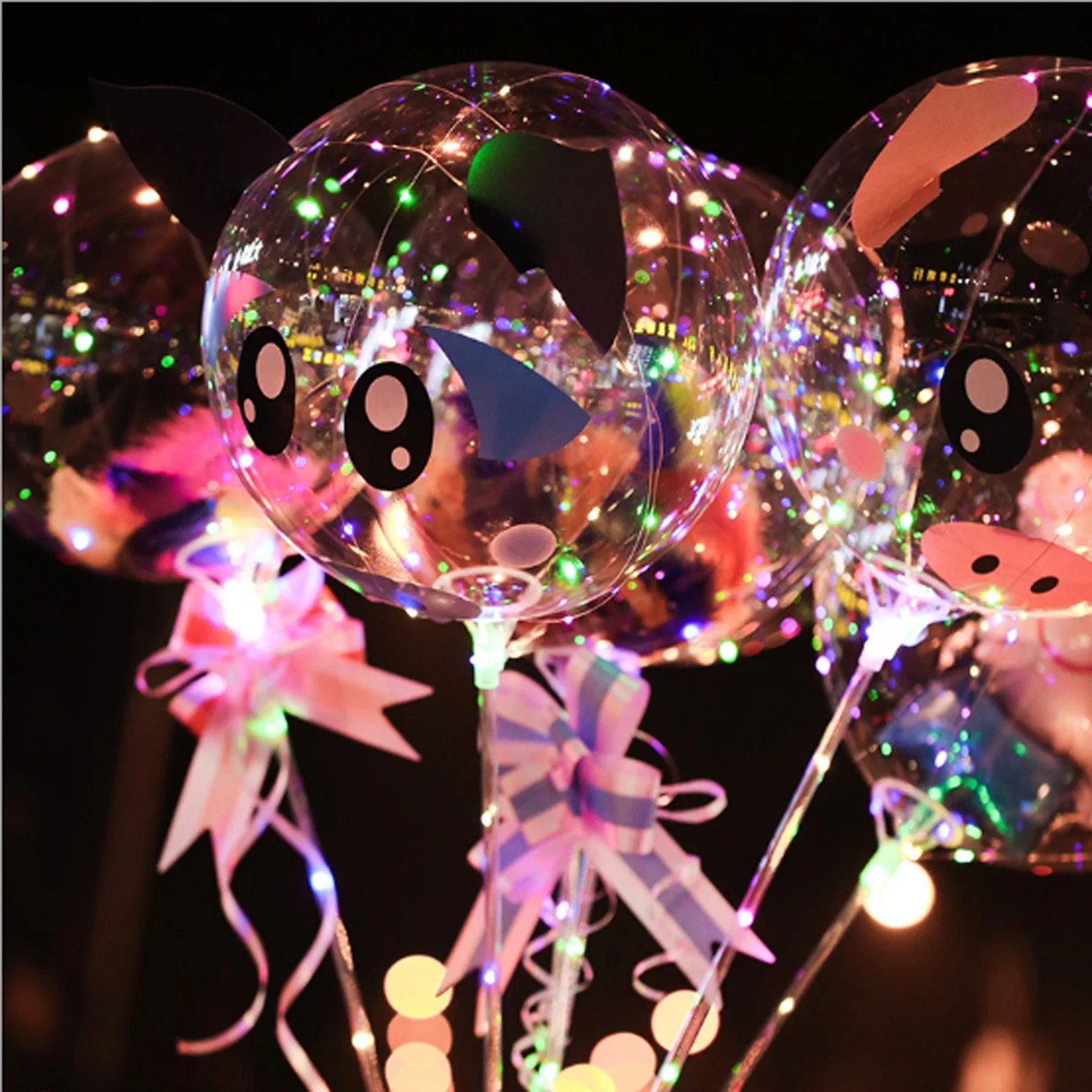 LED Balloons with Sticks for Christmas Halloween Toys