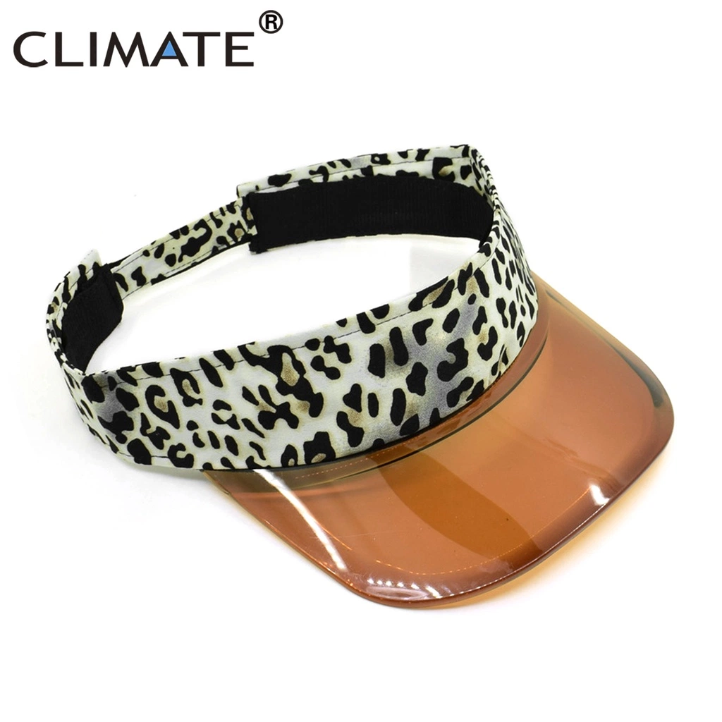 Climate New Leopard Visor Nice Women Transparent Summer Cap Sun Hat Leisure Beach Casquette