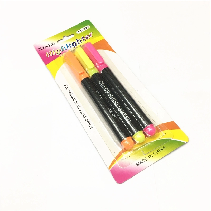 4 Color Highlighter Marker Pen for Office Supply