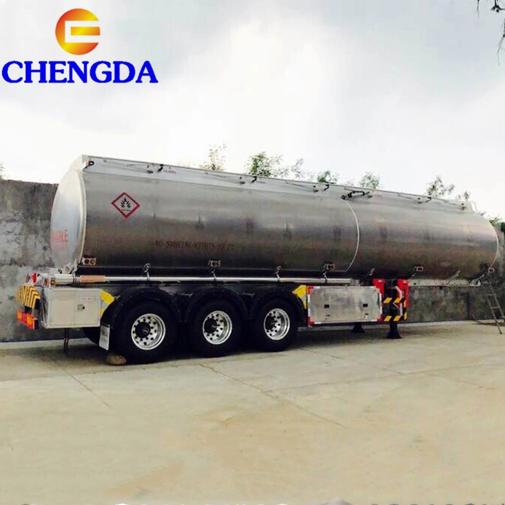 3 Axle Mirror Aluminum Fuel Tanker Trailer