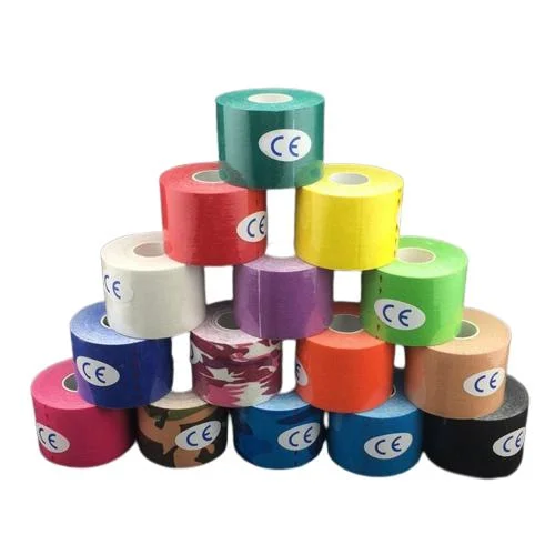 Custom Colored Printing Sport Cloth Waterproof Elastic Medical Self Adhesive Kinesiology Tape