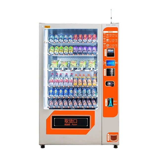 Large Subway Supermarket Snack and Beverage Combination Vending Machine 8 Inch LCD Advertising Screen