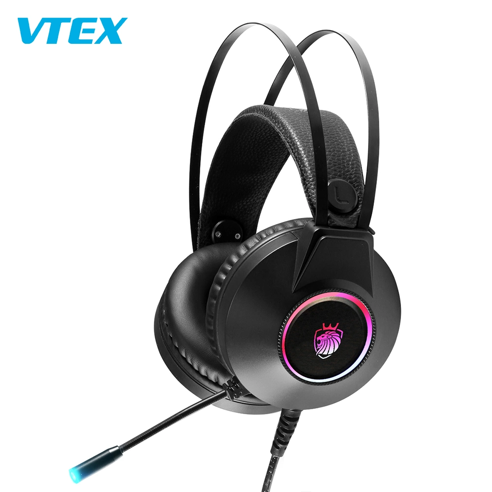 Computer Creative Gaming Headset Noise Cancelling Cheap USB Wired Headphones Anc Earphone Lighting Headphones