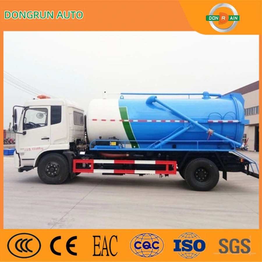 6 Wheelers Various Specialized Vehicle 10m3 Sewage Suction Tanker Truck