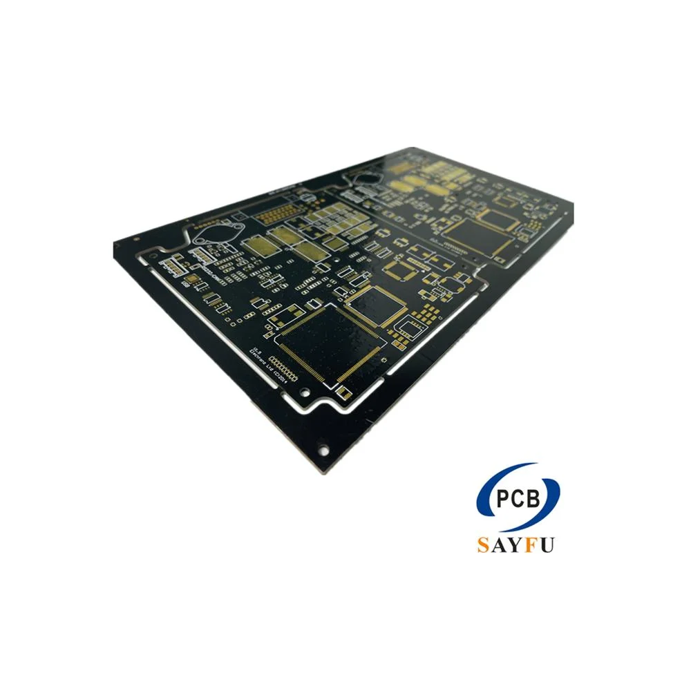 Multicapas de placa de circuito de antena 5g y 6 capas gruesas de oro de 30u Electric PCB de la junta de aceite negro