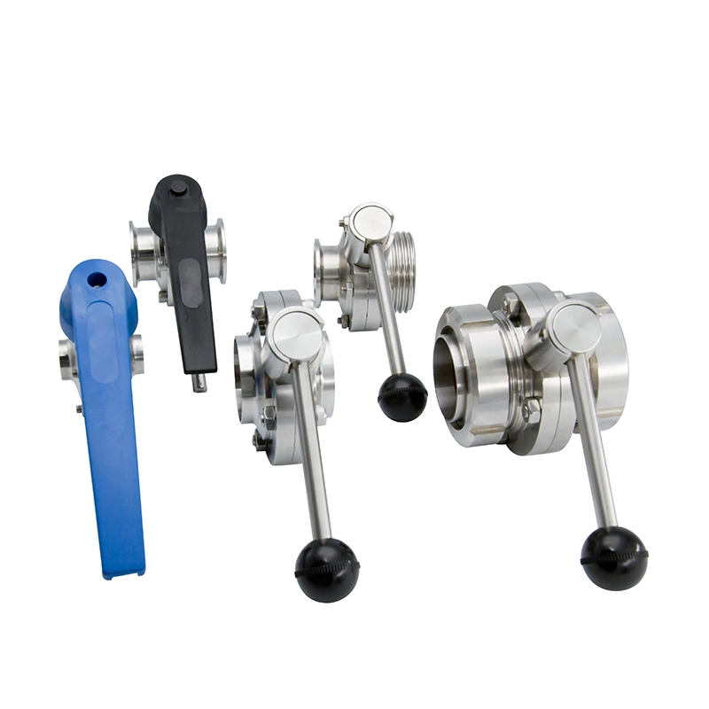 China Food Grade Stainless Steel Sanitary Hygienic Butterfly Valve