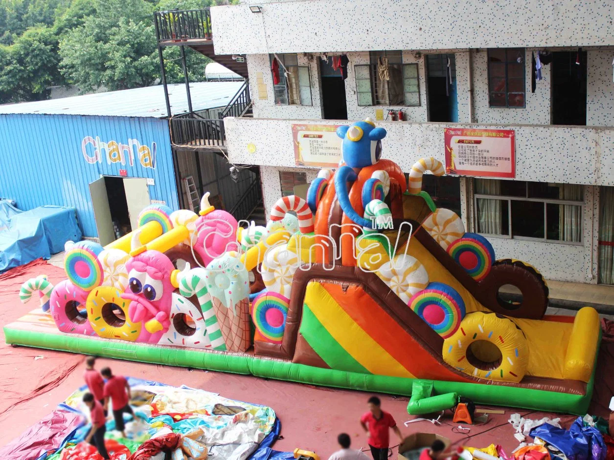 Wholesale/Supplier Cartoon Outdoor Candy Inflatable Toy Course Obstacle Commercial Games Playground