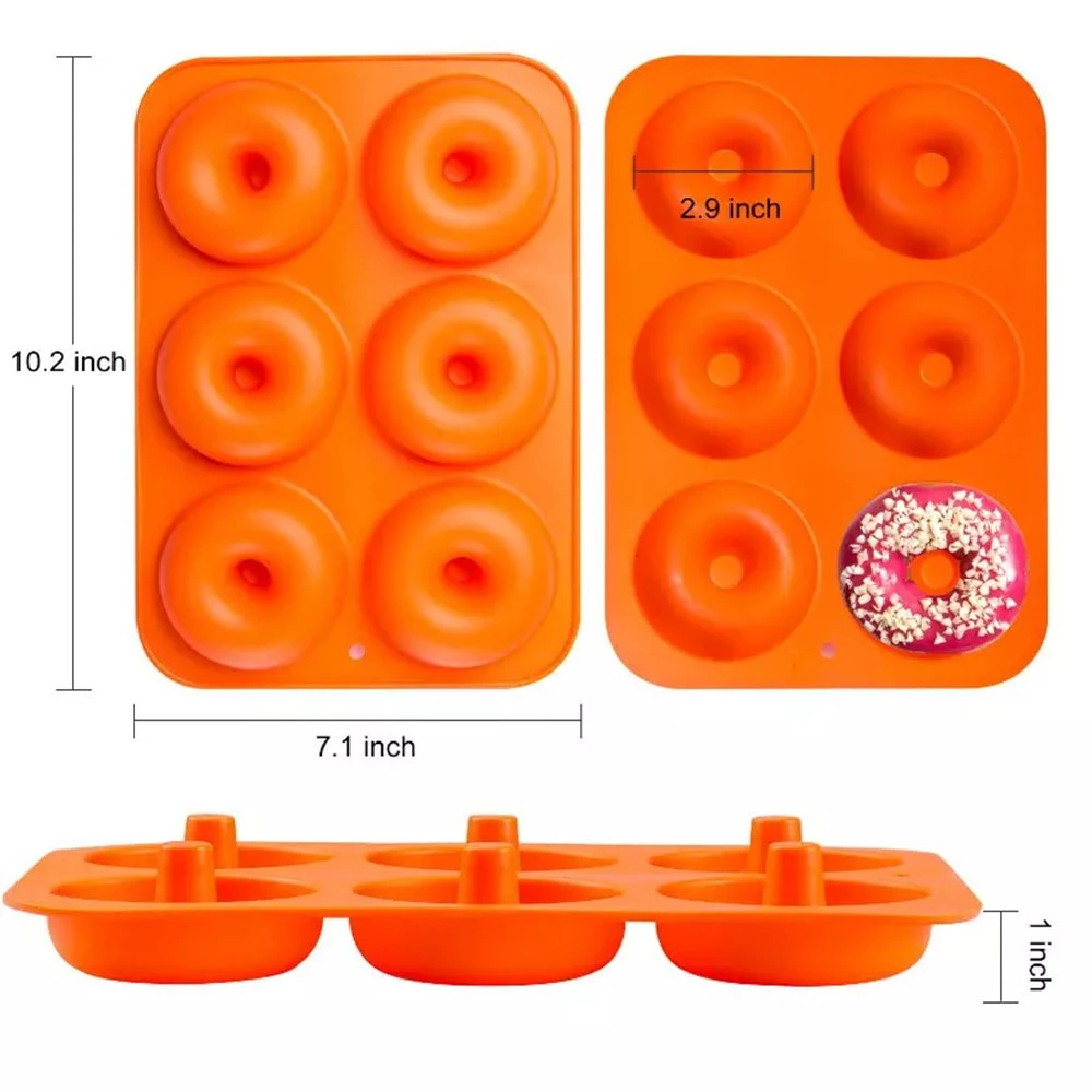 BPA Free Silicone Donut Mold 6 Cavity Silicone Biscuit Baking Mold