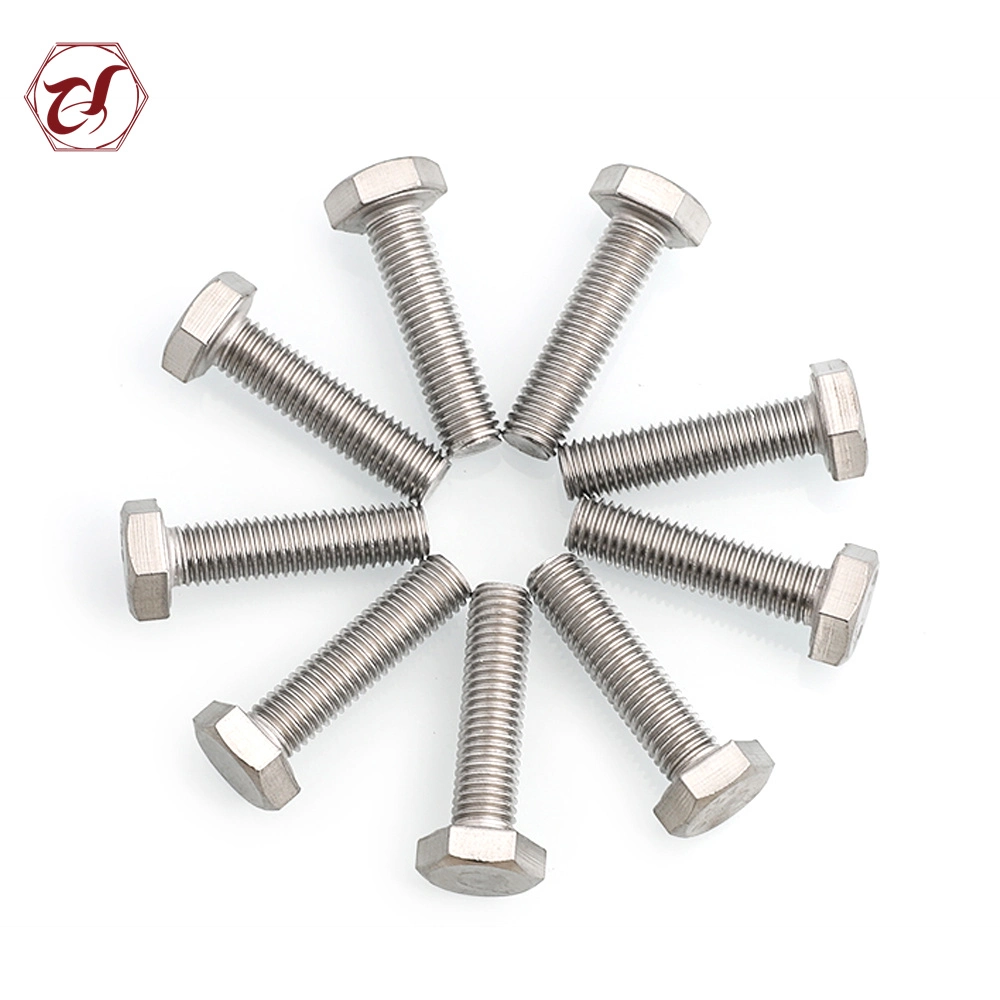 SS304 SS316 Hexagon Head Screws Full Thread Bolt DIN933 Hex Bolt