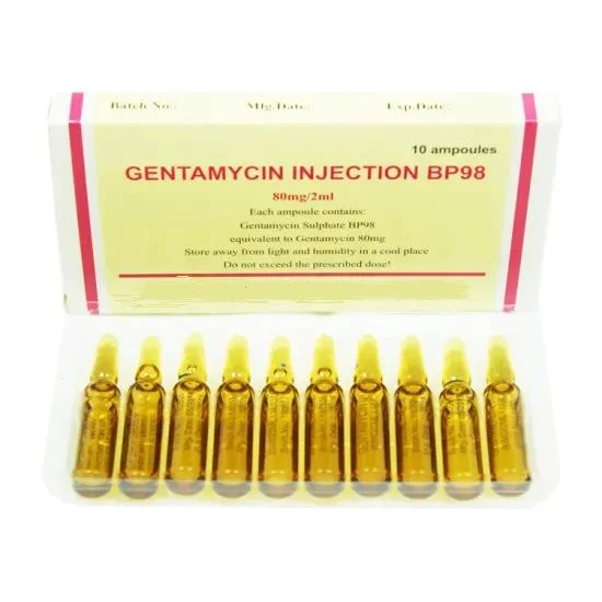 حقن Gentamycin شهادة 80 ملغ/2 مل GMP