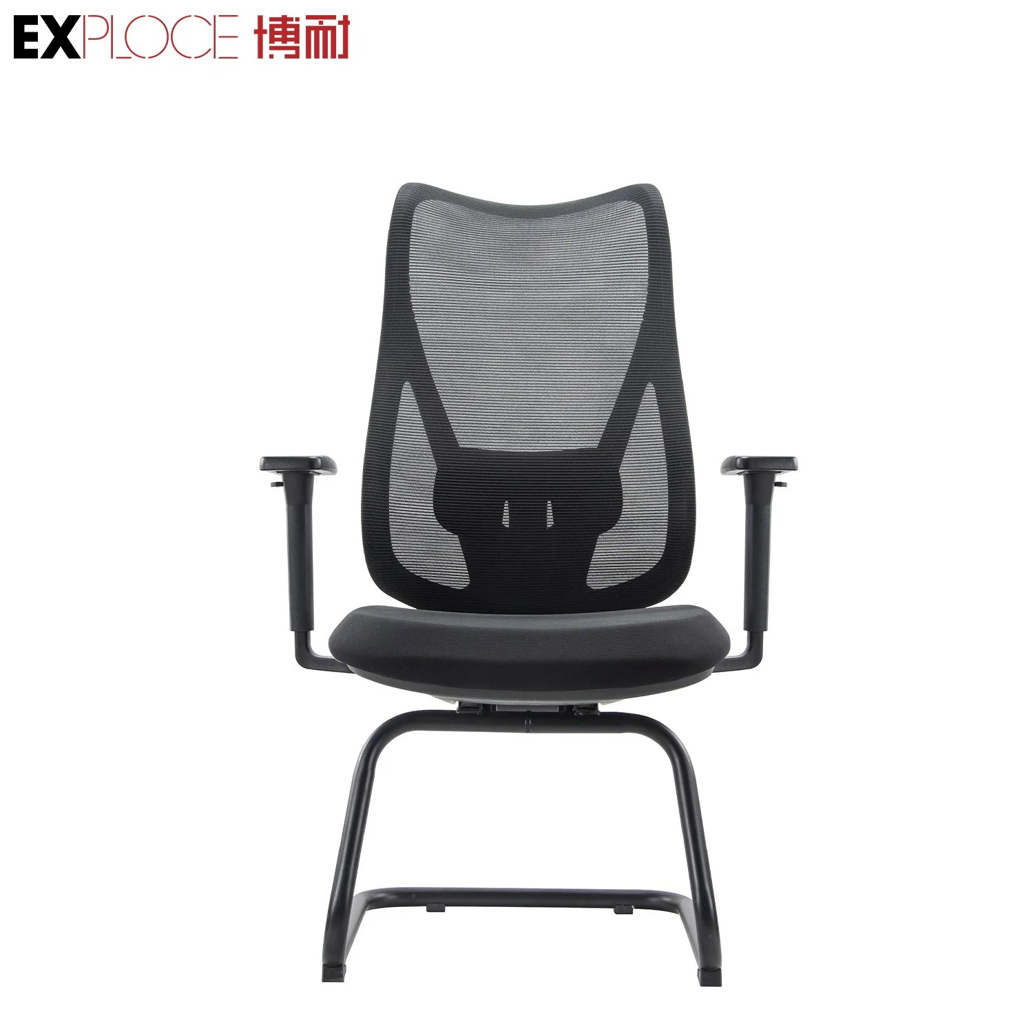 Chinese Office Furniture Conference Adjustable Black Mesh Fabric Reception Staff Computer Visitor Meeting Training Ergonomic Office Chair