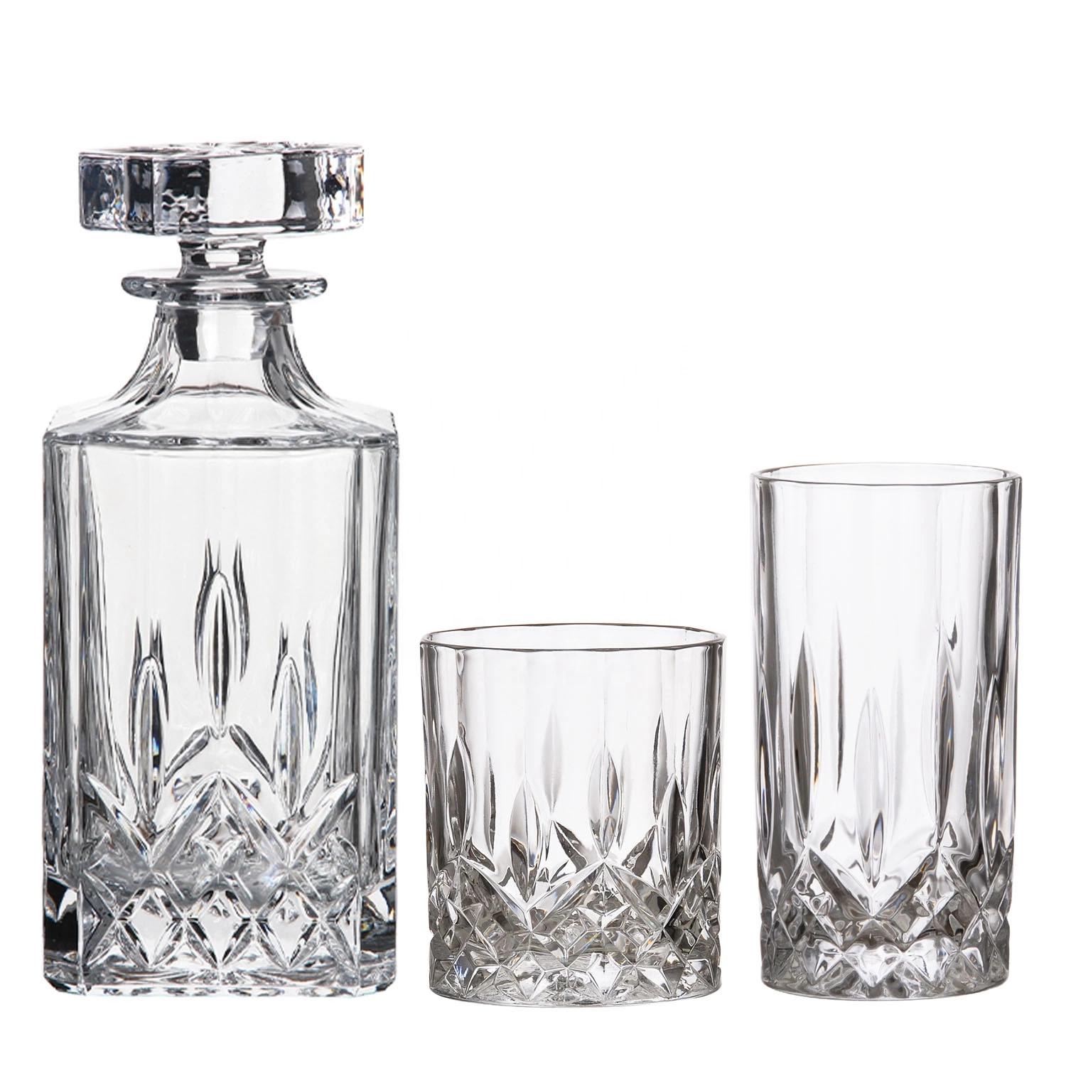 Ensemble de carafes à whisky en verre de cristal Ensemble de carafes à liqueur pour bourbon Ensemble de verres à whisky Cadeau de Noël pour hommes