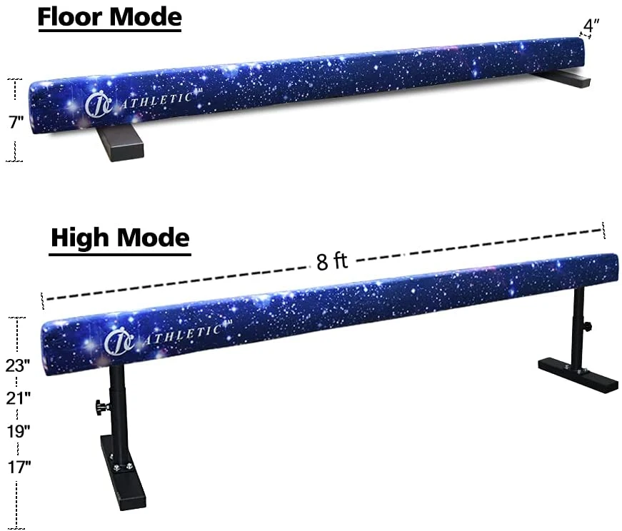 9FT/10FT Balance Beam: Folding Floor Gymnastics Equipment for Kids Adults, Non Slip Rubber Base, Gymnastics Beam for Training, Practice, Physical Therapy