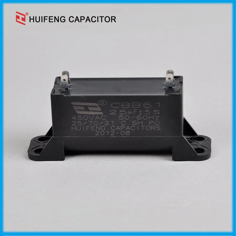 Stable Performance Cbb61 16UF 450V Metallized Film Capacitors with Pins for Fan