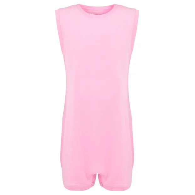 Children Vest - Sleeveless (KIDS) Short Sleeve with Tube Access for Children with Disabilities Short Romper with Top Tube