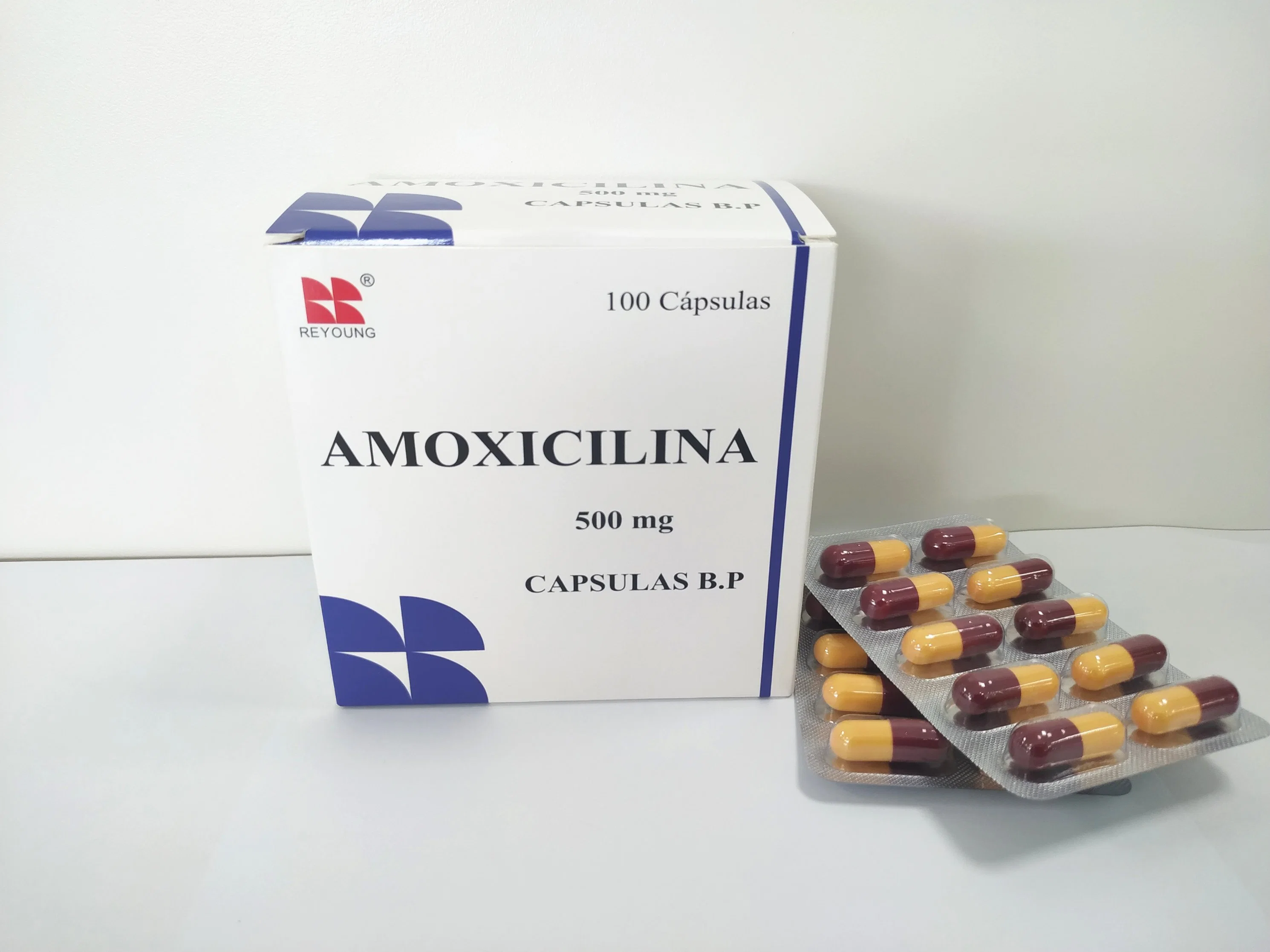 La Amoxicilina 500 mg cápsulas farmacéuticas con certificado GMP