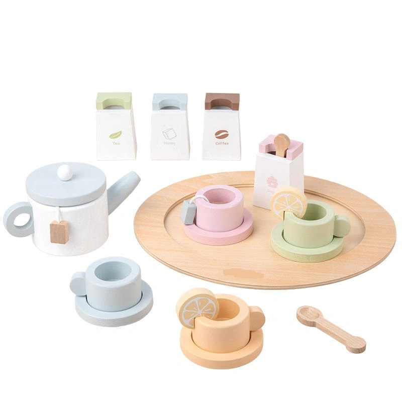 Wooden Children Furniture Pretend Play Tea Toy Set