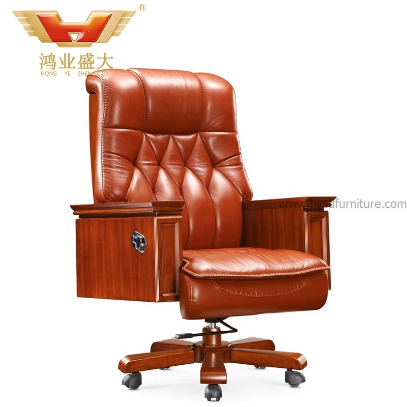 Black Stripe Leather High Back Office Chair Office Furniture (B-221)