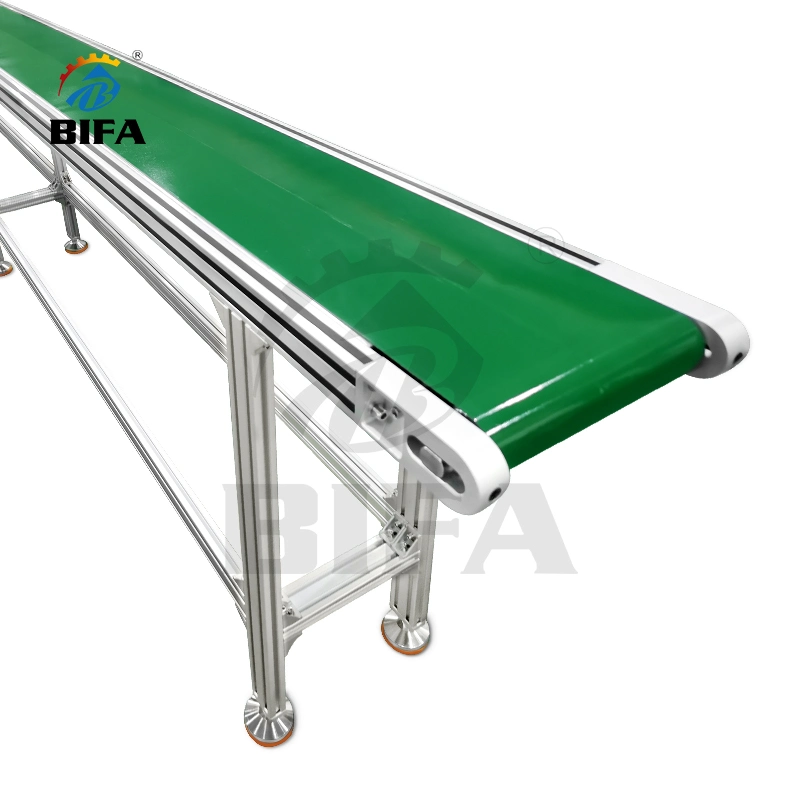 La industria Bifa velocidad regulable de 12 metros de verde de PVC portátil Transportador de cinta plana
