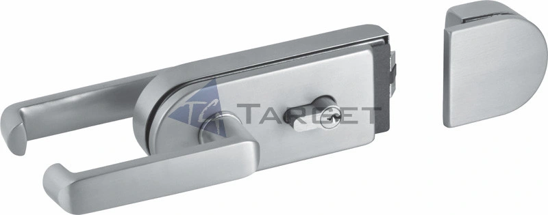 Hot Sale Glass Door Handle Lock with Aluminium Cover (LHL-051)