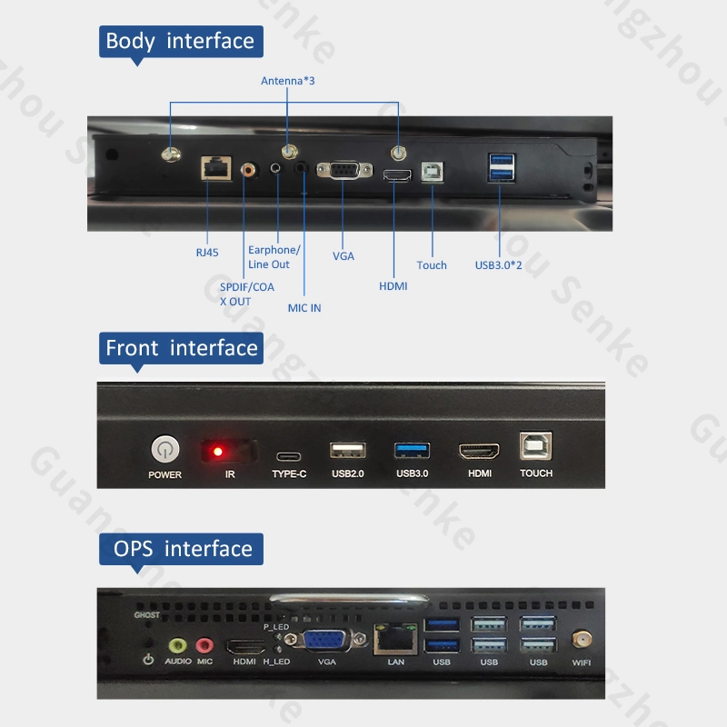 UHD-LCD-Display für Wandmontage, 86 Zoll, All-in-One-PC Interaktives Schulungsraum Mit Touchscreen-Smart White Board