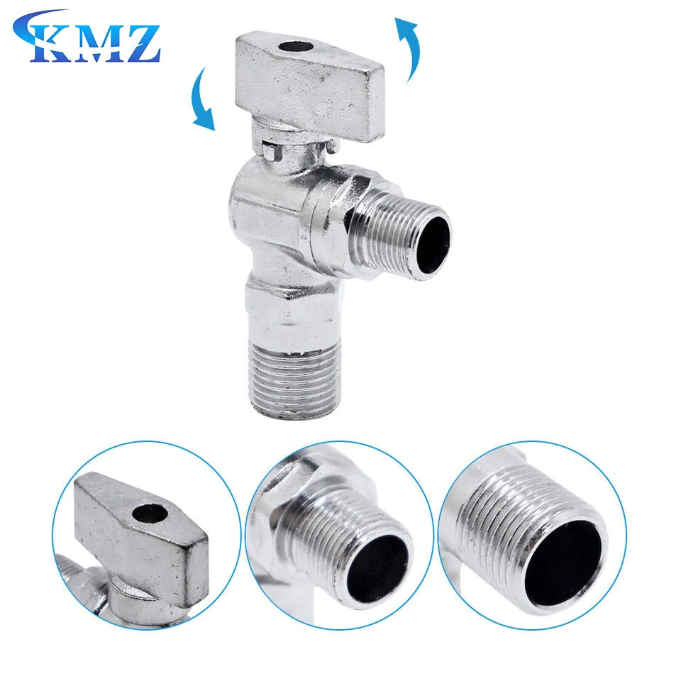 UK Market Factory Wholesale/Supplier High-Quality Flat Handle Brass 2 Way Angle Valve