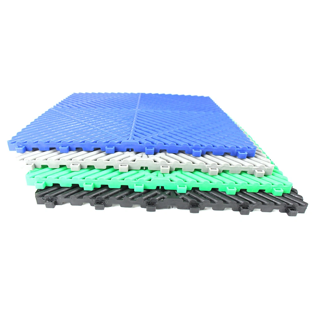 Baldosas de PVC de plástico de intercalado baldosas de garaje de plástico alfombrillas flexibles de suelo Impermeable para la venta