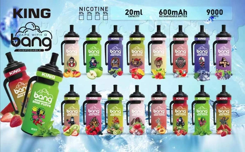 Bang 9000 inhalaciones E dispositivo desechable cigarrillos Pod 16 sabores para la opción de la batería de 20ml CARTUCHO precargada bobina de malla Vape