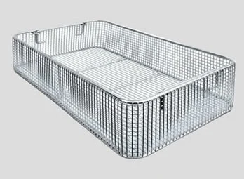 Stainless Steel Sterilization Medical Cleaning Disinfection Laboratory Metal Wire Mesh Instruments Tray Basket