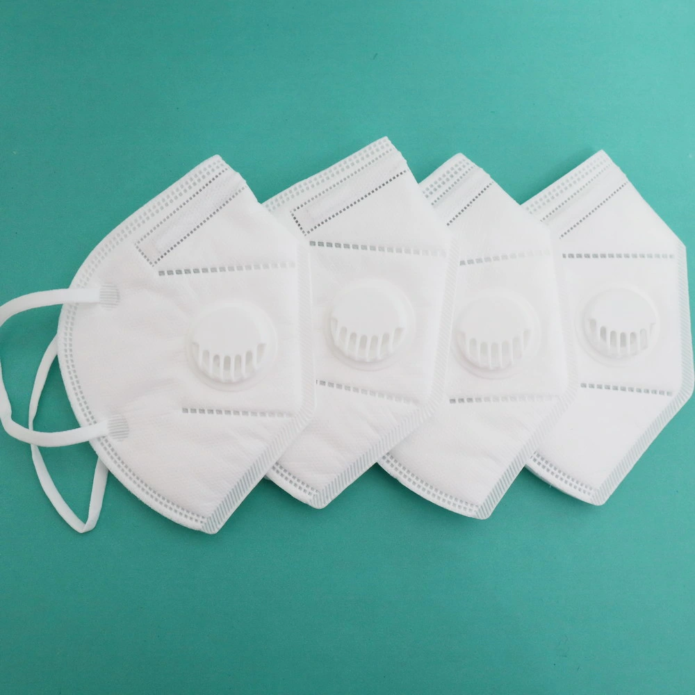 Kn95 Masks of Filtration 95/ with Earloops /White Colour Disposable Face Mask 5 Ply Antivirus Melt Blown Cloth Ffp2