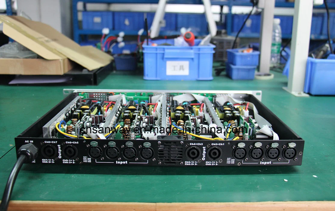 1u 8 Channel 300W 4 Ohms Class D High End Audio Amplifier